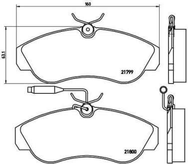 Гальмівні колодки, дискові BREMBO P 23 069