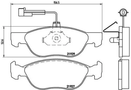 Гальмівні колодки, дискові BREMBO P 23 071