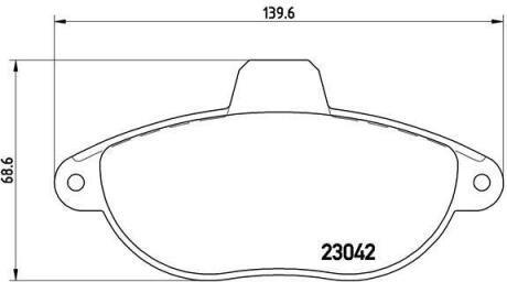 Гальмівні колодки дискові BREMBO P 23 072