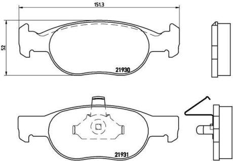 Гальмівні колодки дискові BREMBO P 23 073