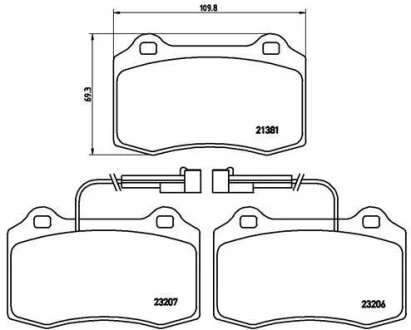 Гальмівні колодки, дискові BREMBO P 23 074