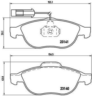 Гальмівні колодки, дискові BREMBO P 23 075