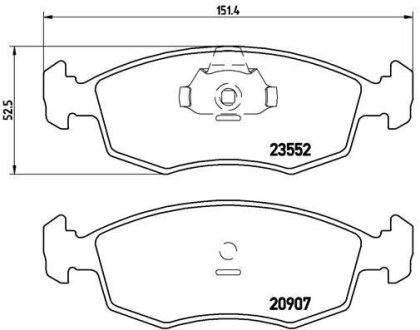 Гальмівні колодки, дискові BREMBO P 23 079