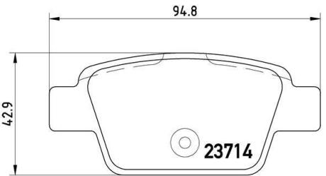 Гальмівні колодки дискові BREMBO P 23 080