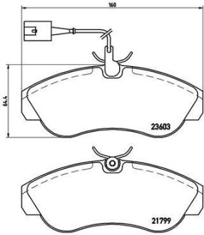 Гальмівні колодки, дискові BREMBO P 23 084