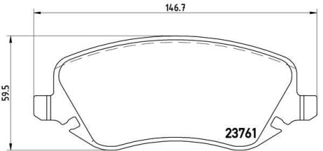 Гальмівні колодки, дискові BREMBO P 23 088