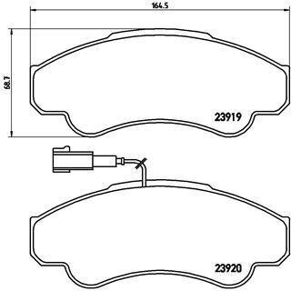 Колодки тормозные PSA/FIAT JUMPER/BOXER/DUCATO 02- перед. BREMBO P 23 092