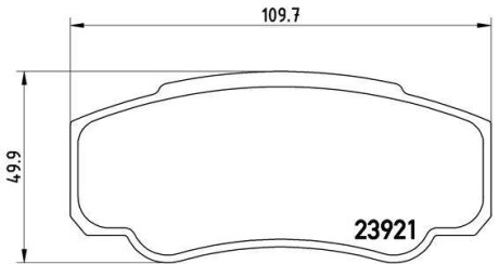 Колодки тормозные PSA/FIAT JUMPER/BOXER/DUCATO 02- задн. BREMBO P 23 093