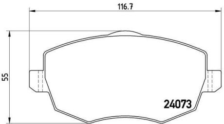 Гальмівні колодки дискові BREMBO P 23 094