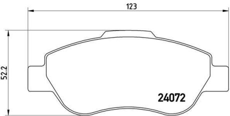 Гальмівні колодки, дискові BREMBO P 23 097
