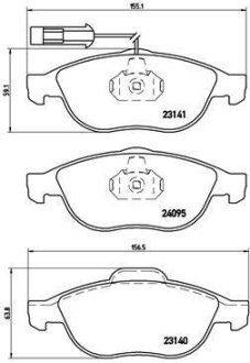 Гальмівні колодки, дискові BREMBO P 23 114