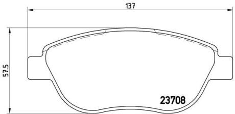 Комплект гальмівних колодок з 4 шт. дисків BREMBO P 23 119