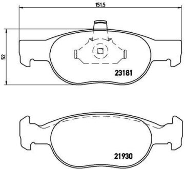 Гальмівні колодки, дискові BREMBO P 23 125