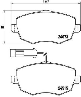 Гальмівні колодки, дискові BREMBO P 23 128