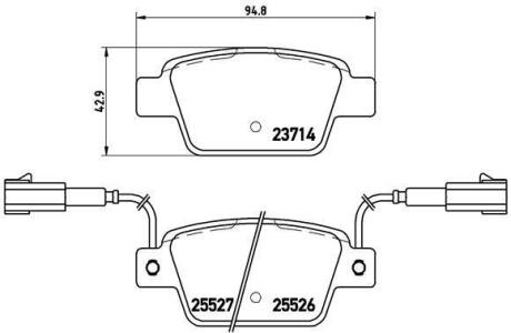 Гальмівні колодки дискові BREMBO P 23 135