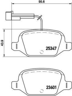 Гальмівні колодки дискові BREMBO P23146