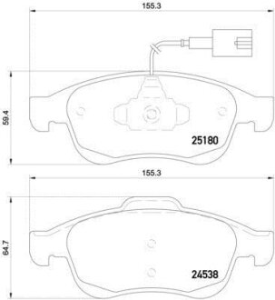 Гальмівні колодки, дискові BREMBO P 23 148
