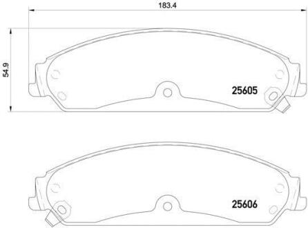 Гальмівні колодки дискові BREMBO P23149