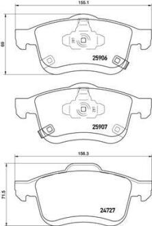 Гальмівні колодки дискові BREMBO P23155