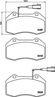 Гальмівні колодки, дискові BREMBO P 23 162