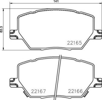 Комплект гальмівних колодок з 4 шт. дисків BREMBO P 23 164