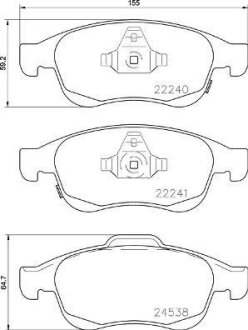 Гальмівні колодки, дискові BREMBO P 23 165