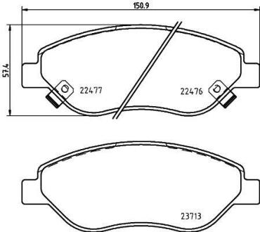 Гальмівні колодки дискові BREMBO P 23 178