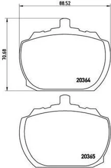 Гальмівні колодки, дискові BREMBO P 24 004