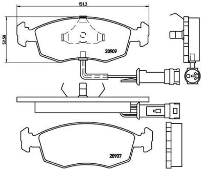Гальмівні колодки, дискові BREMBO P 24 007