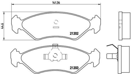 Гальмівні колодки, дискові BREMBO P 24 028