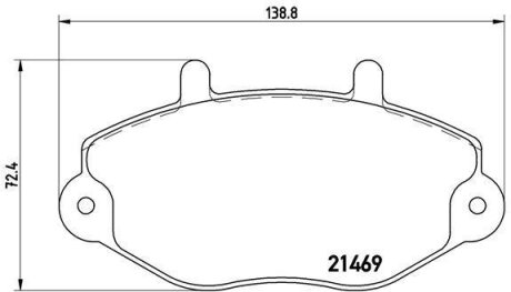 Гальмівні колодки, дискові BREMBO P 24 033