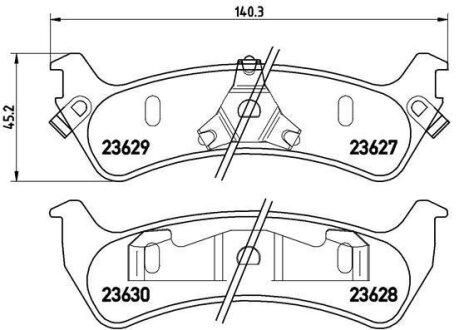 Гальмівні колодки, дискові BREMBO P 24 042