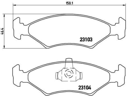 К-кт перед. гальм. колодок Ford Escort/Fiesta/Sierra/Mazda 121 1.25-2.3D 83- BREMBO P 24 043
