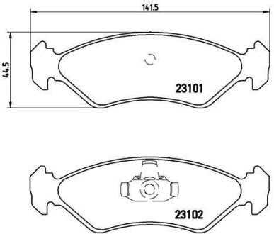 Гальмівні колодки, дискові BREMBO P 24 044