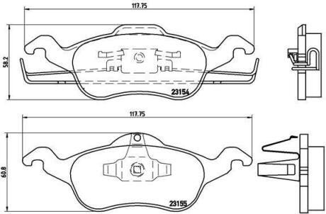 Гальмівні колодки дискові BREMBO P 24 046