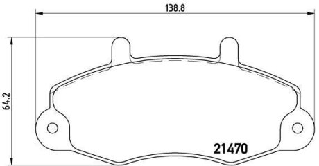 Гальмiвнi колодки, к-кт. (Колодки тормозные дисковые, к-кт.) BREMBO P 24 049