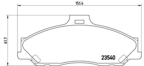 Гальмівні колодки, дискові BREMBO P 24 051