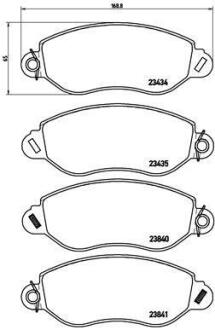 Гальмівні колодки дискові BREMBO P 24 053