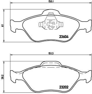 Колодки тормозные FORD/MAZDA FIESTA/FUSION/2 99- перед. Xtra BREMBO P 24 055X