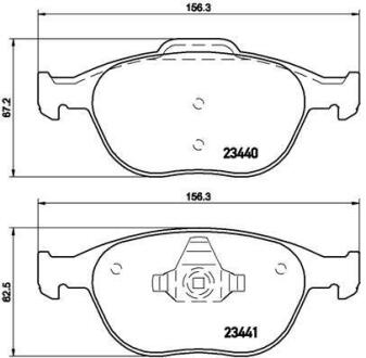 Колодки тормозные передние (17.8 мм) (система ATE) Ford Tourneo Transit Connect BREMBO P 24 058