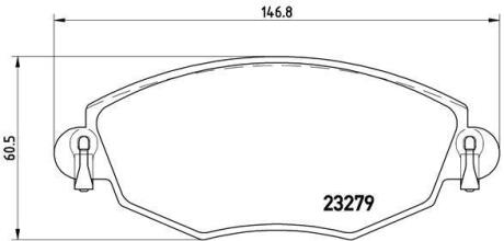 Гальмівні колодки передні CHANGAN/FORD/FORD (CHANGAN)/JAGUAR BREMBO P 24 060
