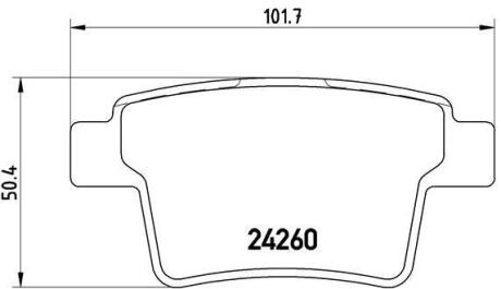 Колодки тормозные FORD MONDEO 3 00-07 1.8-3.0/2.0-2.2 DIESEL задн. BREMBO P 24 063