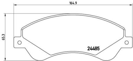 Комплект гальмівних колодок з 4 шт. дисків BREMBO P 24 065