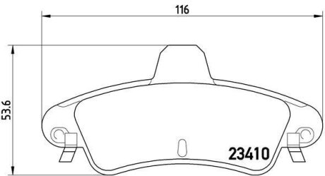 Гальмівні колодки, дискові BREMBO P 24 070