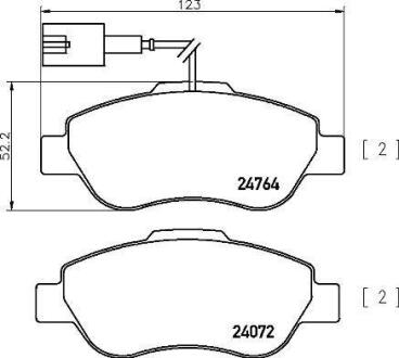 Гальмівні колодки дискові BREMBO P24150