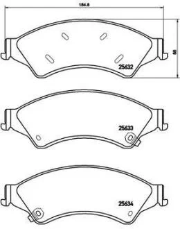 Гальмівні колодки дискові BREMBO P 24 153
