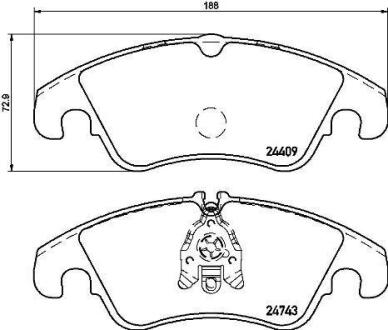 Гальмівні колодки дискові BREMBO P24161