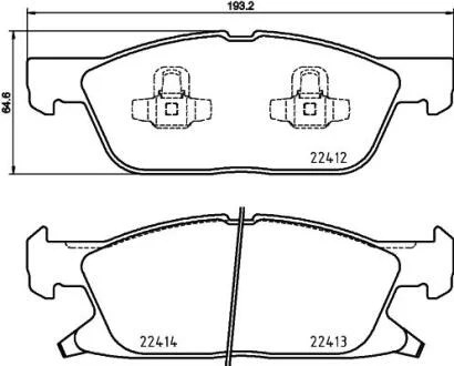 Колодки гальмівні дискові BREMBO P 24 188