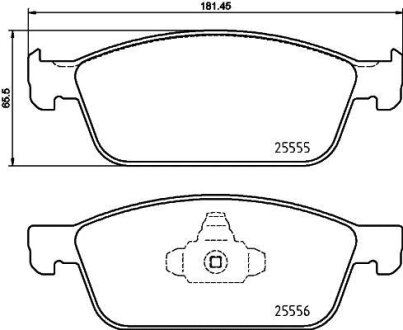 Комплект гальмівних колодок, дискове гальмо BREMBO P 24 199