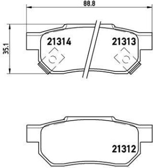 Гальмівні колодки, дискові BREMBO P 28 017